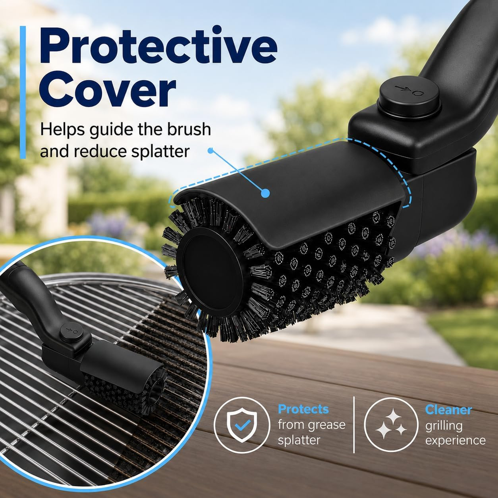 Electric Grill Brush, 3 Speed BBQ Cleanup 180° Adjustable