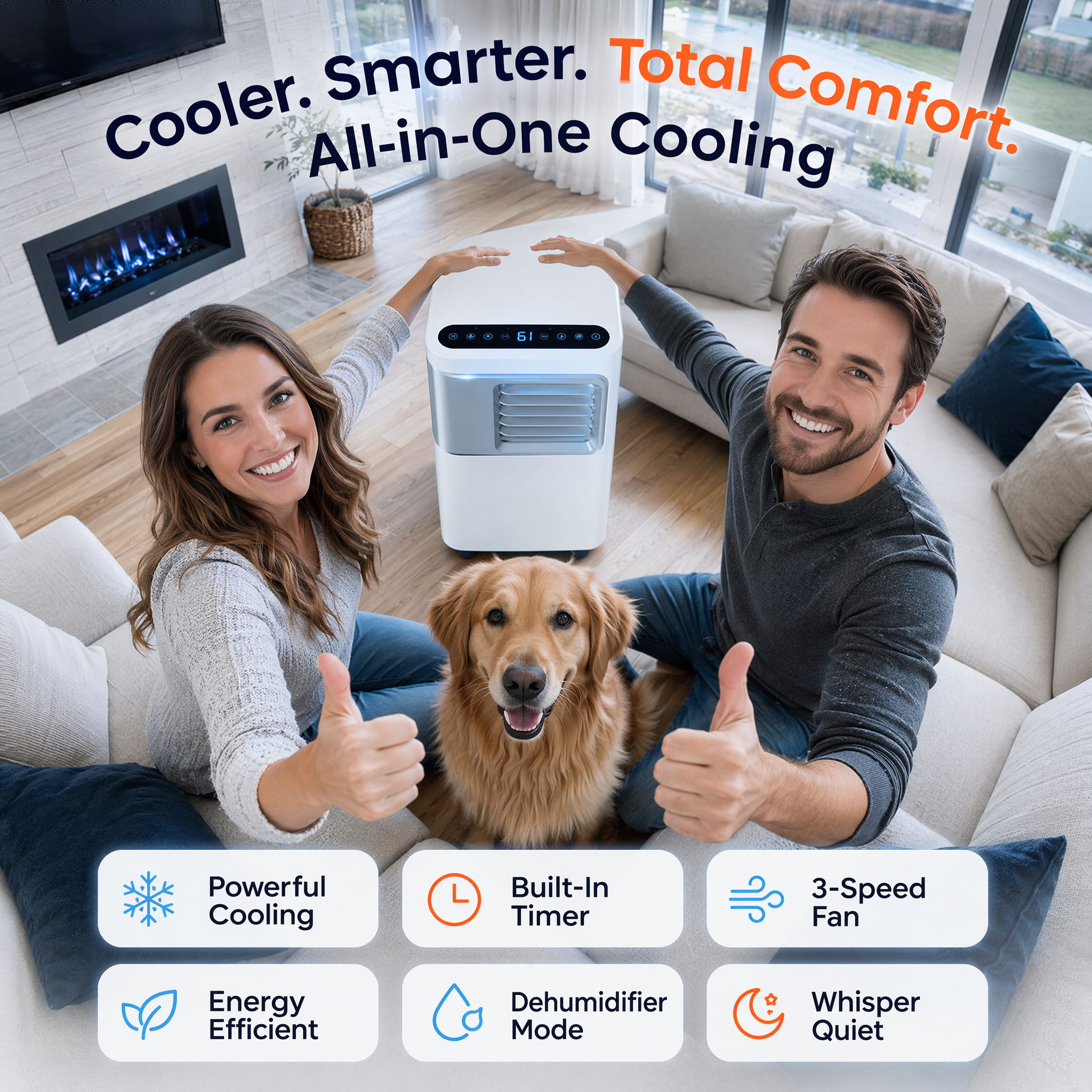 Portable Air Conditioning - Smart AC Unit with WiFi/Remote Control